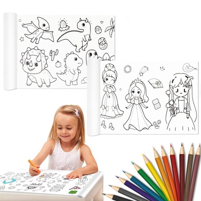 Rollo de papel para colorear adhesivo 3mt.